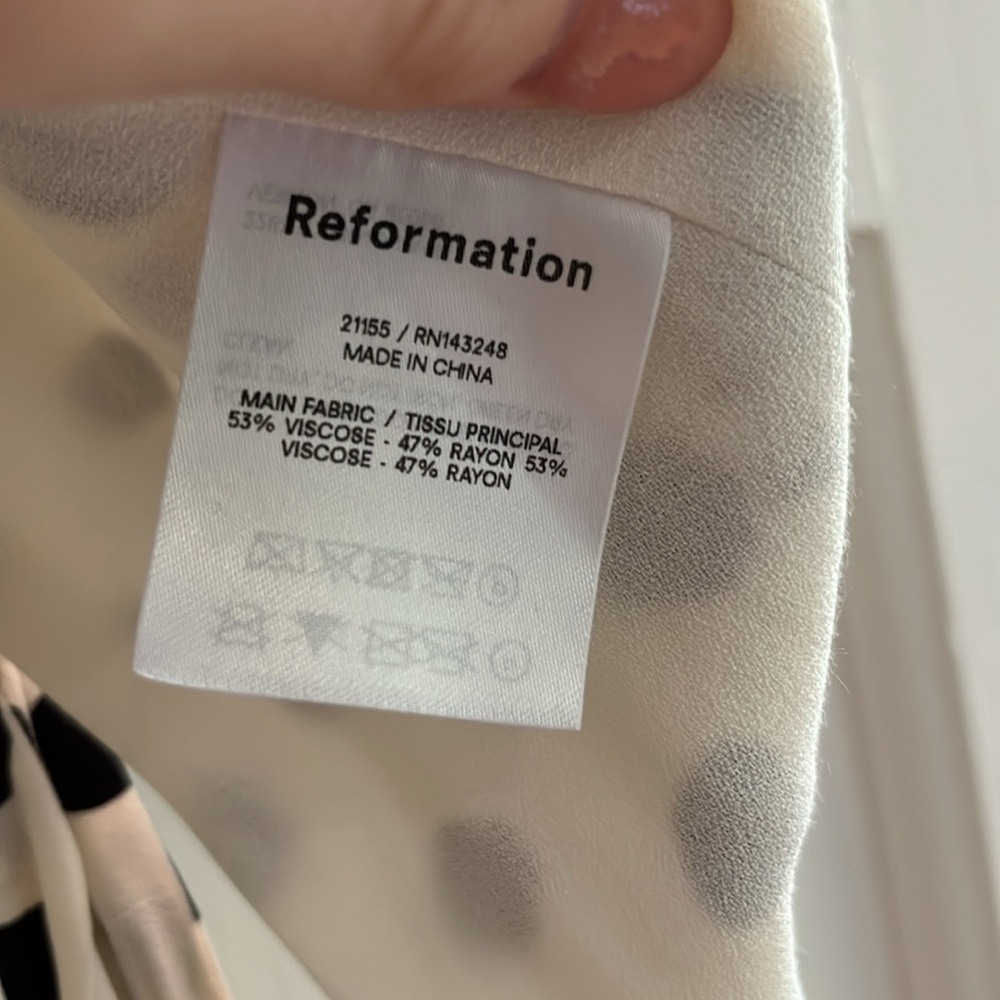 Reformation Cara Polka Dot Crop Top - Picture 5 of 8